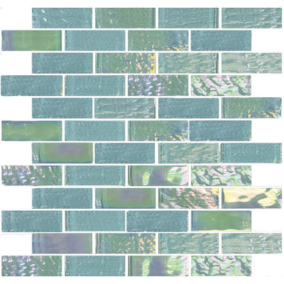 Tesoro Aquatica Nautical 1 x 3 11.5" x 11.75" Glass Mosaic