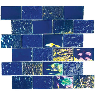 Tesoro Aquatica Nautical 2 x 3 11.5" x 11.75" Glass Mosaic