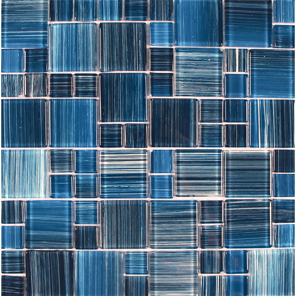 Tesoro Aquatica Bamboo Random 11.75" x 11.75" Glass Mosaic