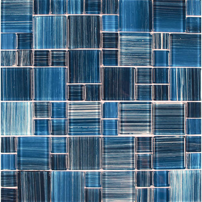 Tesoro Aquatica Bamboo Random 11.75" x 11.75" Glass Mosaic