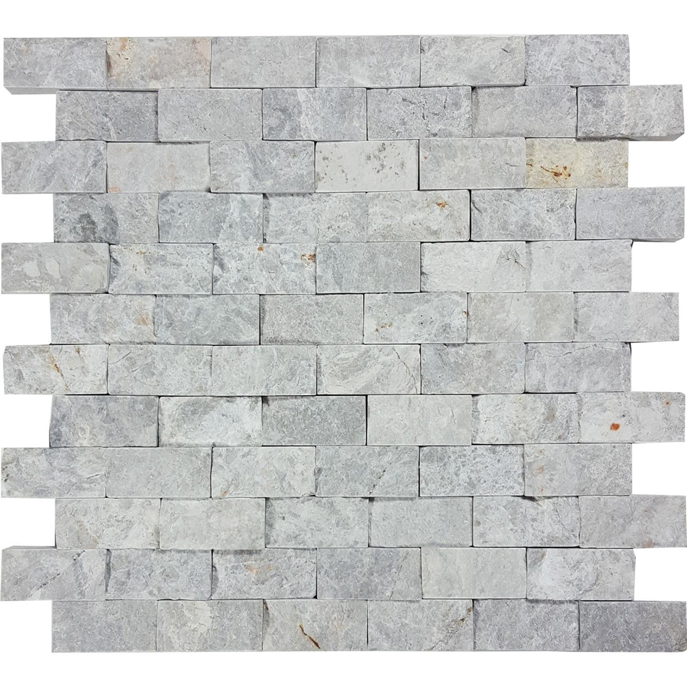 Tesoro Nuvoloso 1 x 2 Splitface 12" x 12" Natural Stone Mosaic