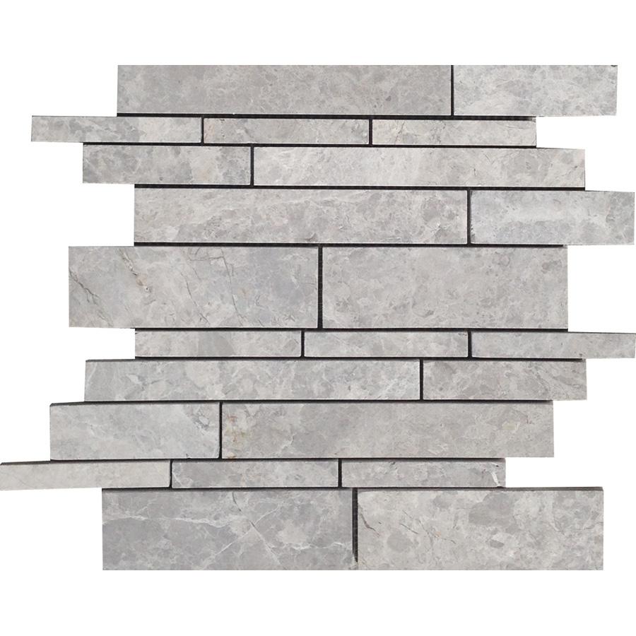 Tesoro Nuvoloso Random Linear 12" x 12" Natural Stone Mosaic