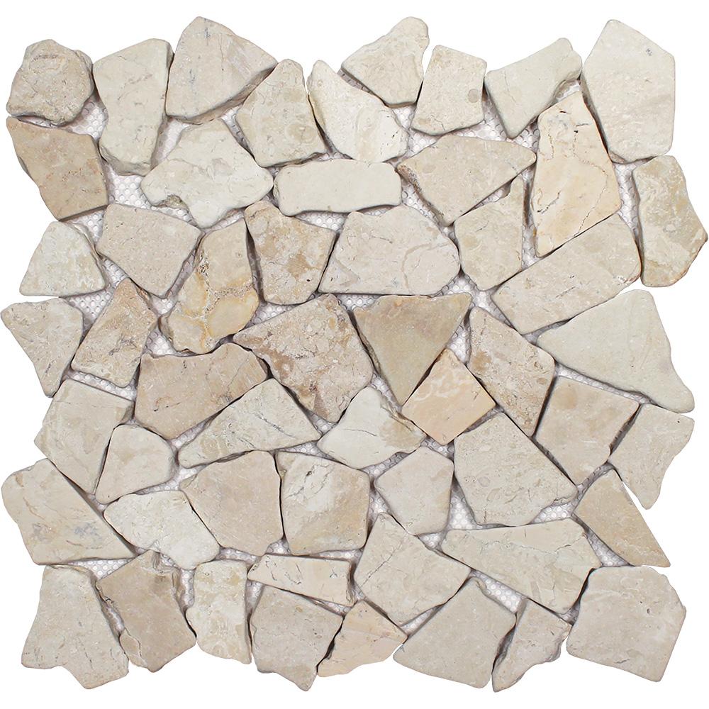 Tesoro Aquatica Ocean Stones Fit 11" x 11" Natural Stone Mosaic