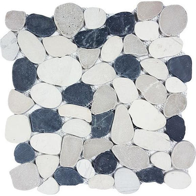 Tesoro Aquatica Ocean Stones Sliced 11" x 11" Natural Stone Mosaic