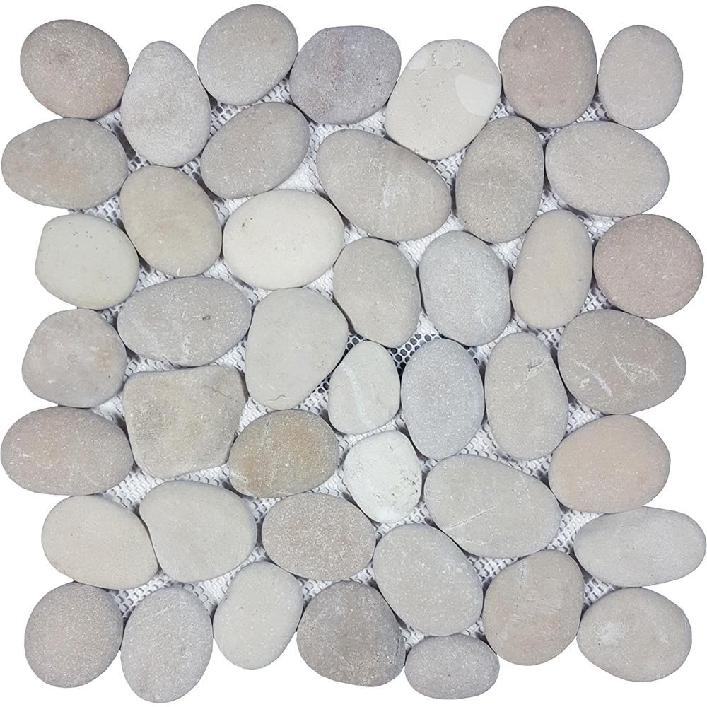 Tesoro Aquatica Ocean Stones Pebble 10.75" x 11.25" Natural Stone Mosaic