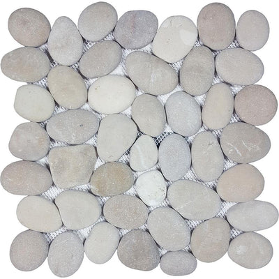 Tesoro Aquatica Ocean Stones Pebble 10.75" x 11.25" Natural Stone Mosaic