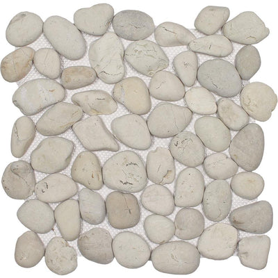 Tesoro Aquatica Ocean Stones Pebble 10.75" x 11.25" Natural Stone Mosaic