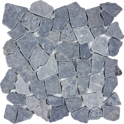 Tesoro Aquatica Ocean Stones Tumbled 11.25" x 11.25" Natural Stone Mosaic