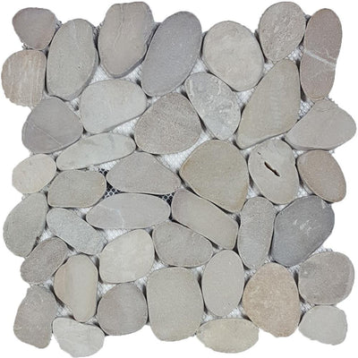 Tesoro Aquatica Ocean Stones Sliced 11" x 11" Natural Stone Mosaic