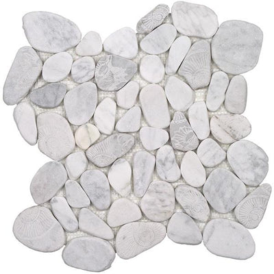 Tesoro Aquatica Ocean Stones Sliced 12" x 12" Natural Stone Mosaic