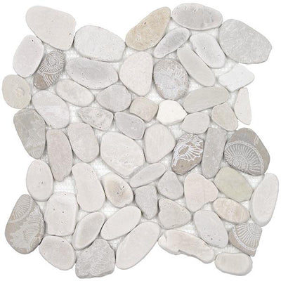 Tesoro Aquatica Ocean Stones Sliced 12" x 12" Natural Stone Mosaic