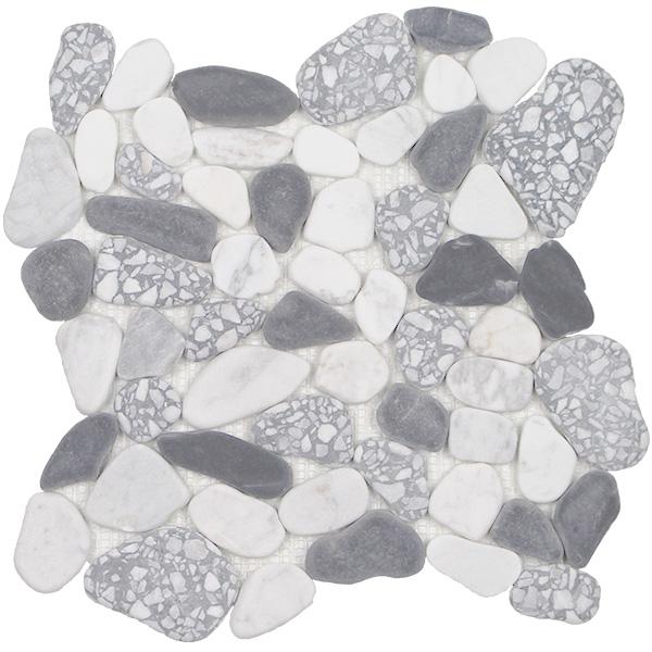 Tesoro Aquatica Ocean Stones Sliced 12" x 12" Natural Stone Mosaic