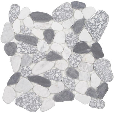 Tesoro Aquatica Ocean Stones Sliced 12" x 12" Natural Stone Mosaic