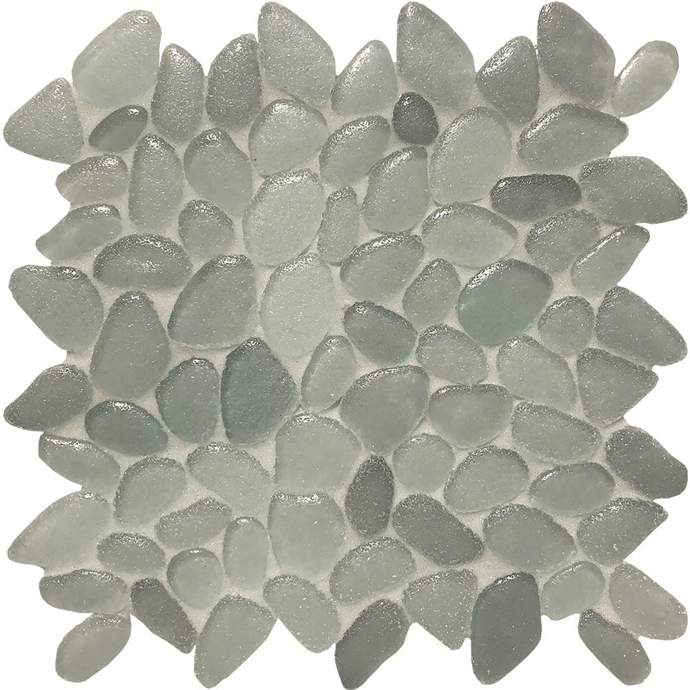 Tesoro Aquatica Liquid Rocks Random 10.5" x 10.5" Glass Mosaic