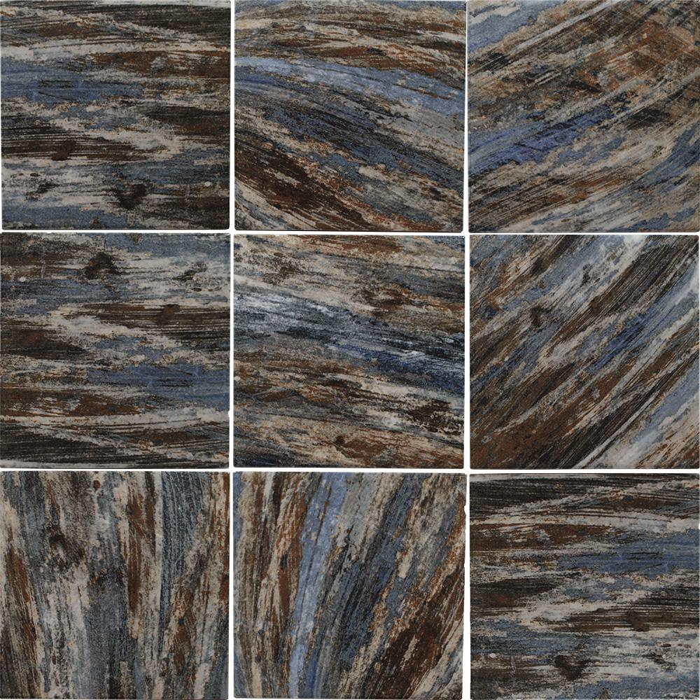 Tesoro Aquatica Paint II 6" x 6" Porcelain Tile