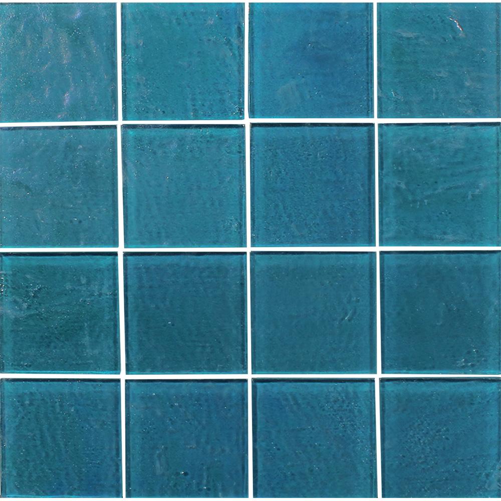 Tesoro Aquatica Piazza 3 x 3 12" x 12" Glass Mosaic