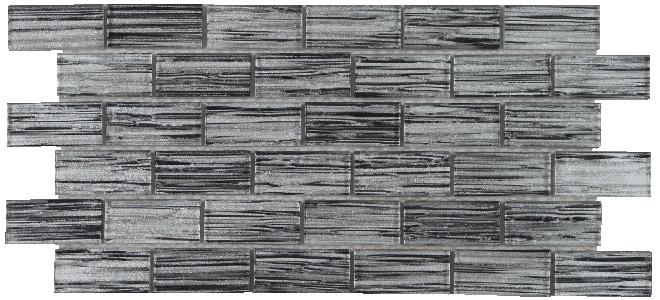 Tesoro Aquatica Rainbow 1 x 2 11.75" x 11.75" Glass Mosaic