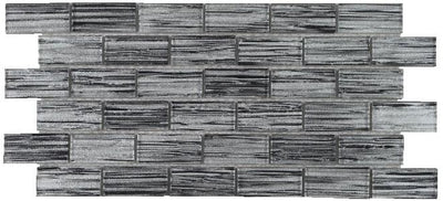 Tesoro Aquatica Rainbow 1 x 2 11.75" x 11.75" Glass Mosaic