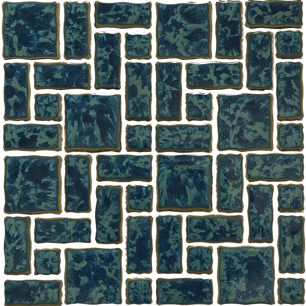 Tesoro Aquatica Reflection Random 12" x 12" Porcelain Mosaic