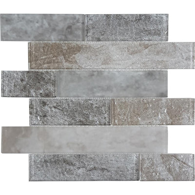 Tesoro Revere 2 x 6 Multi Linear 11.75" x 11.75" Glass Mosaic