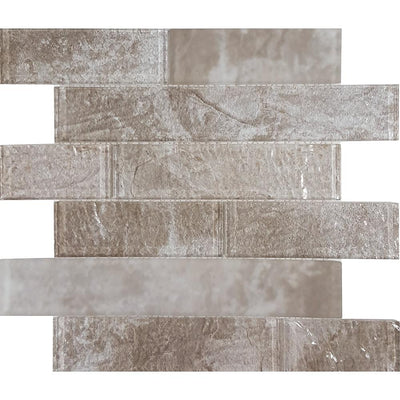 Tesoro Revere 2 x 6 Multi Linear 11.75" x 11.75" Glass Mosaic