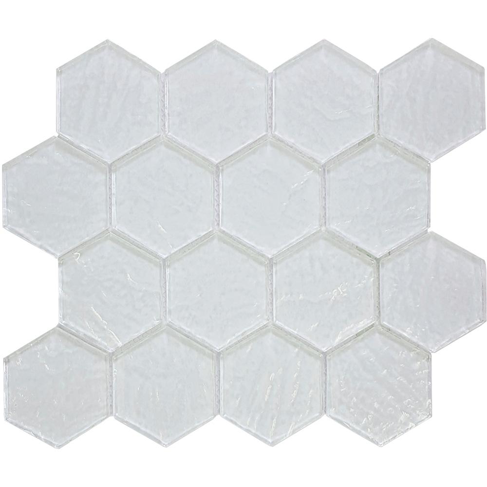 Tesoro Revere 3" Hex 10.25" x 11.75" Glass Mosaic