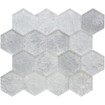 Tesoro Revere 3" Hex 10.25" x 11.75" Glass Mosaic