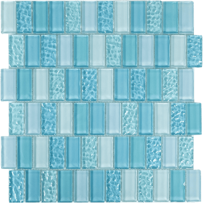 Tesoro Aquatica Watercraft 1 x 2 11.75" x 11.75" Glass Mosaic