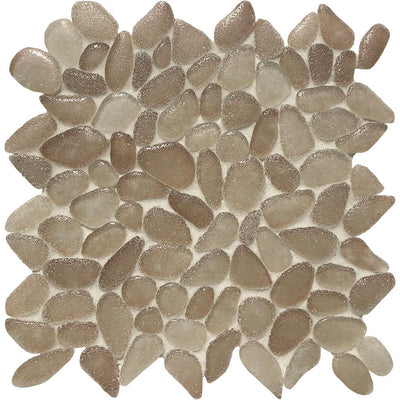 Tesoro Aquatica Liquid Rocks Random 10.5" x 10.5" Glass Mosaic