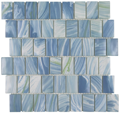 Tesoro Aquatica Slip Stream 11.5" x 11.75" Glass Mosaic