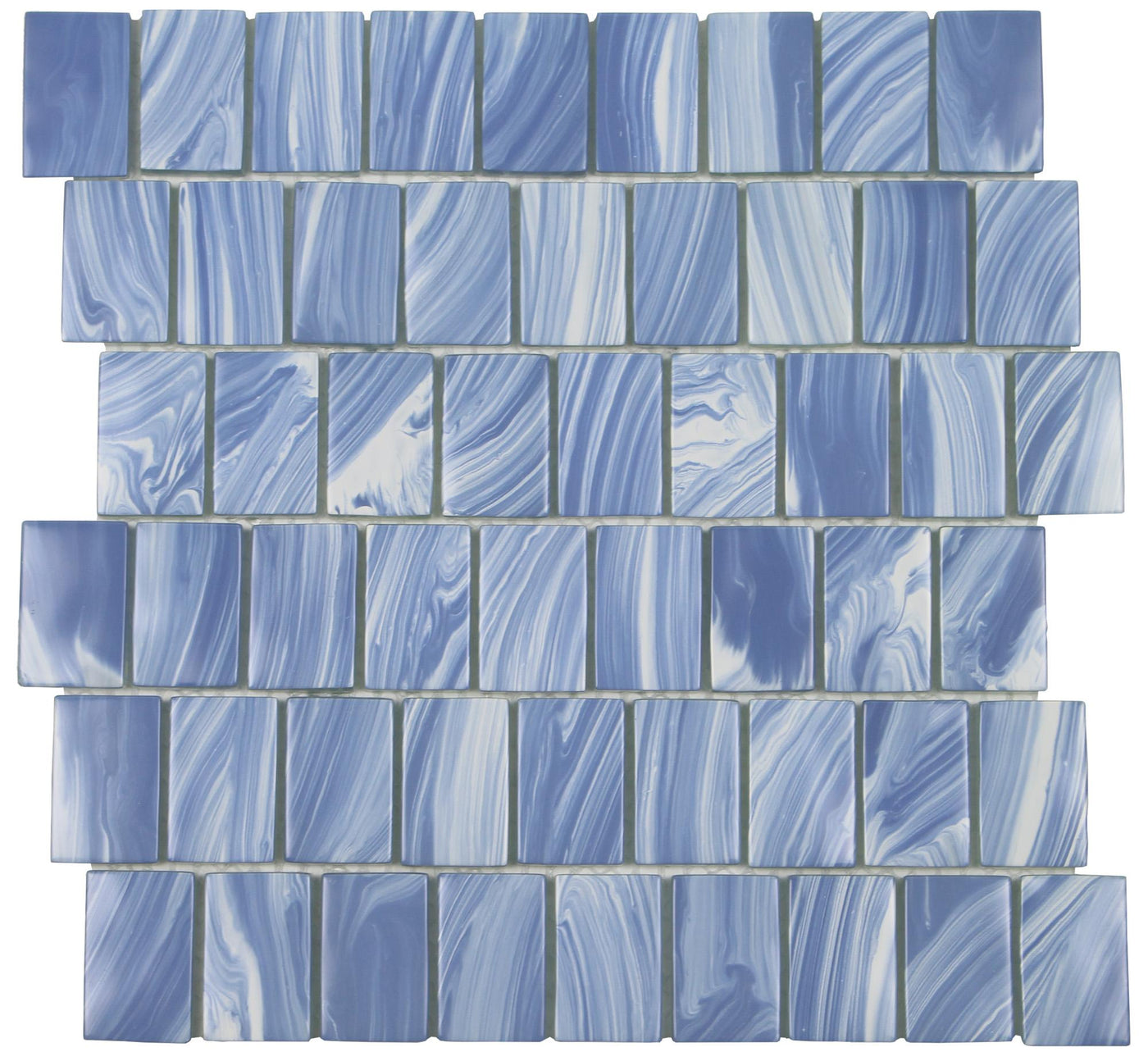 Tesoro Aquatica Slip Stream 11.5" x 11.75" Glass Mosaic