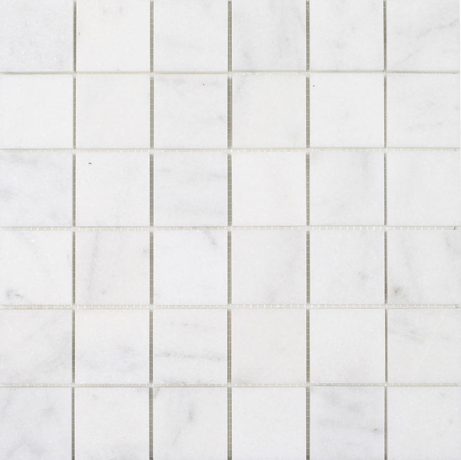 Tesoro Snow White 2 x 2 12" x 12" Stone Mosaic