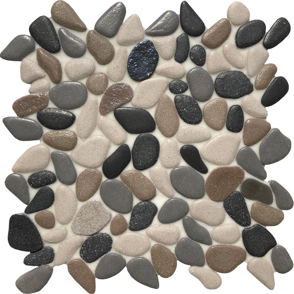 Tesoro Aquatica Liquid Rocks Random 10.5" x 10.5" Glass Mosaic