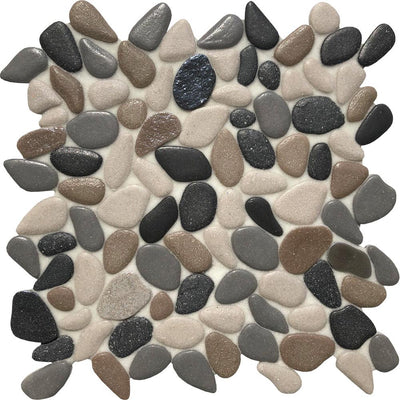 Tesoro Aquatica Liquid Rocks Random 10.5" x 10.5" Glass Mosaic