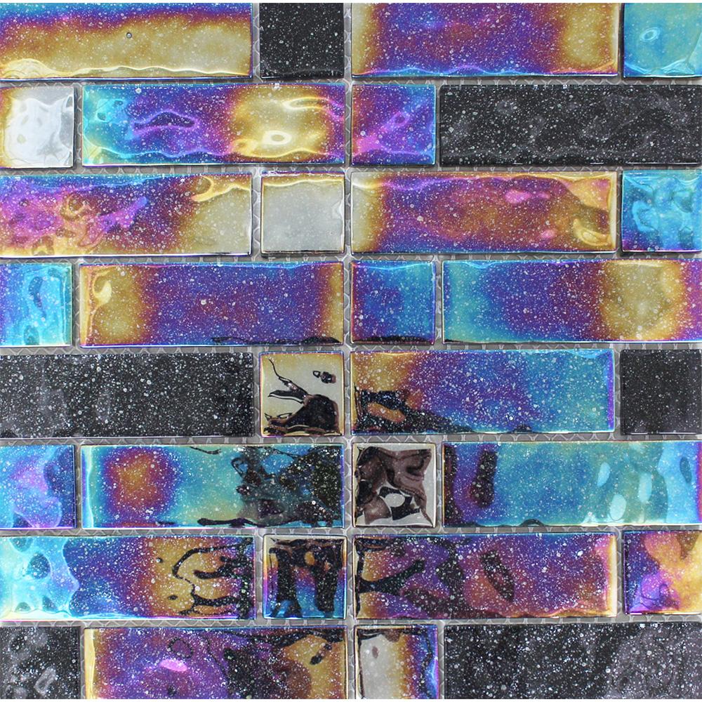 Tesoro Aquatica Stardust 12" x 12" Glass Mosaic