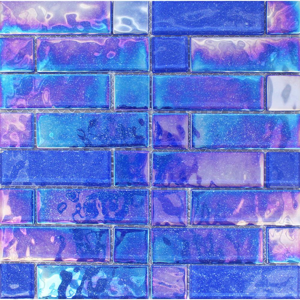 Tesoro Aquatica Stardust 12" x 12" Glass Mosaic