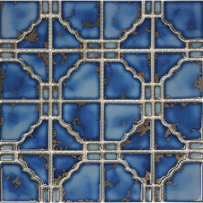 Tesoro Aquatica Sunburst 6 x 6 12" x 12" Porcelain Mosaic