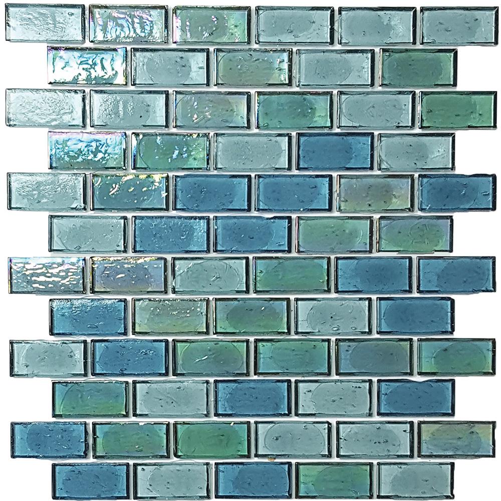 Tesoro Aquatica Superior 1 x 2 11.5" x 12.5" Glass Mosaic