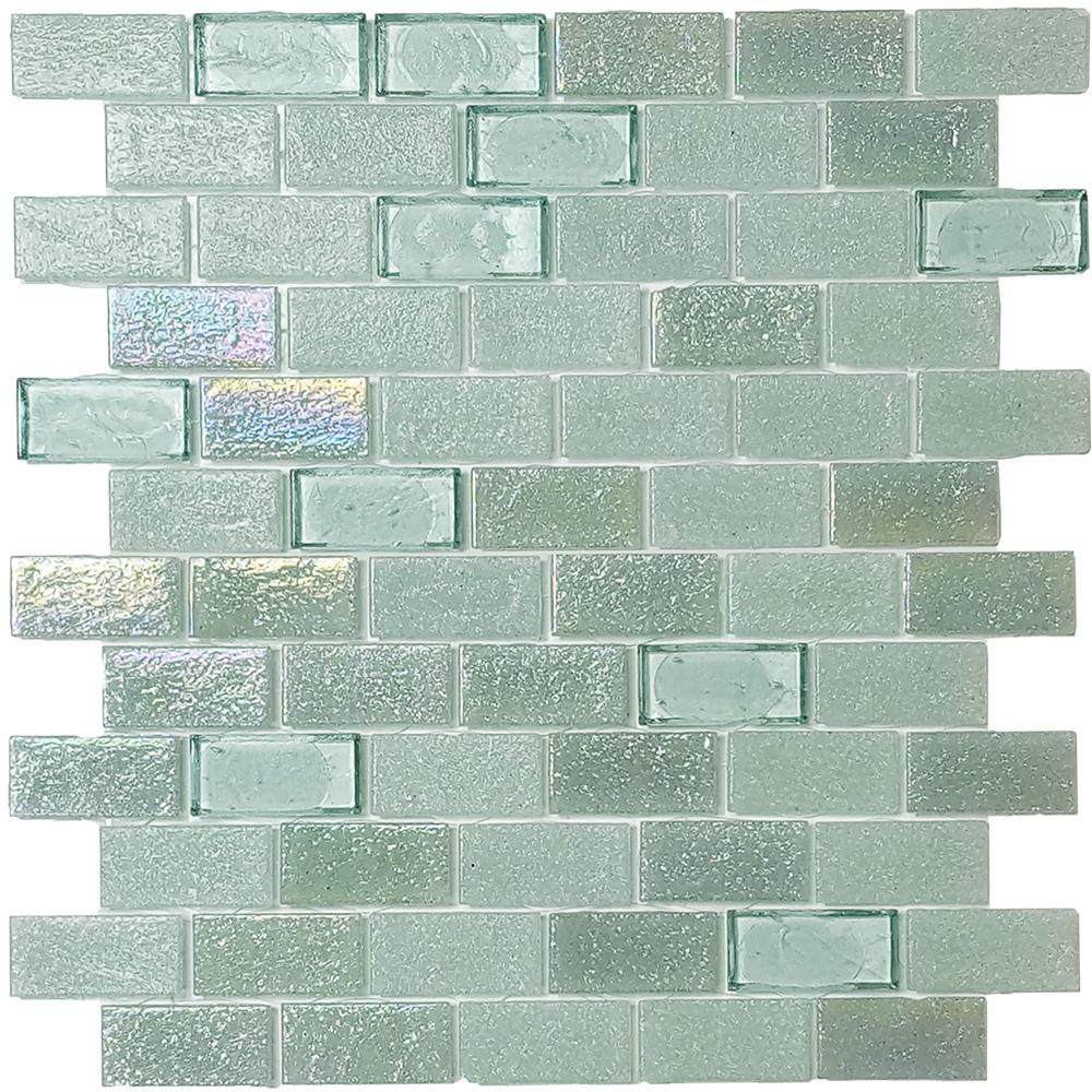 Tesoro Aquatica Superior 1 x 2 11.5" x 12.5" Glass Mosaic