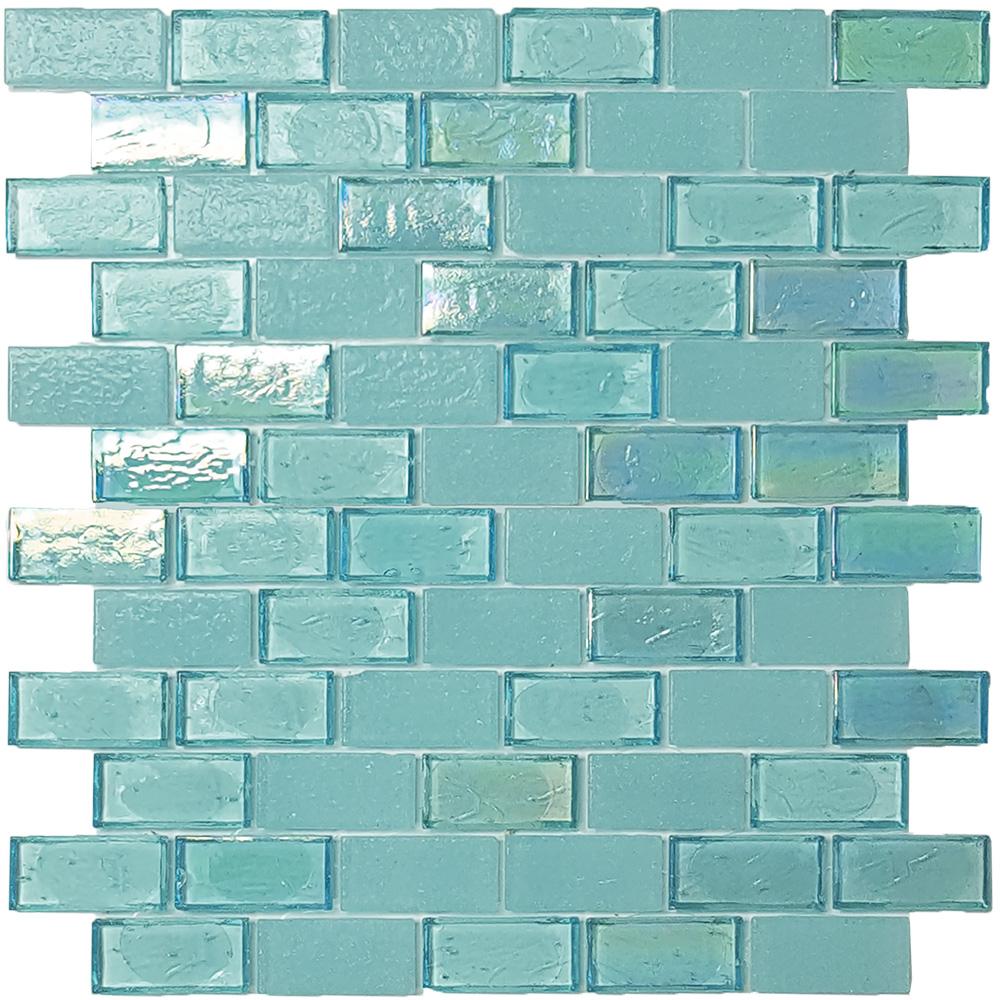 Tesoro Aquatica Superior 1 x 2 11.5" x 12.5" Glass Mosaic