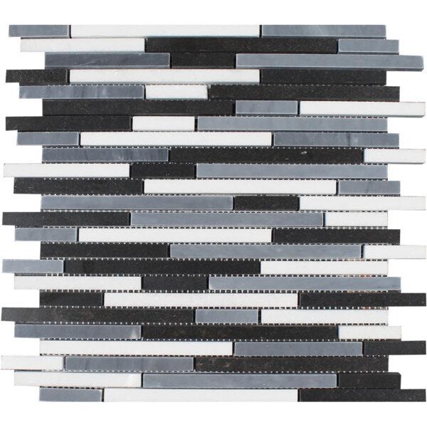 Tesoro Metropolitan Blend Pixie 11.5" x 11.75" Natural Stone Mosaic