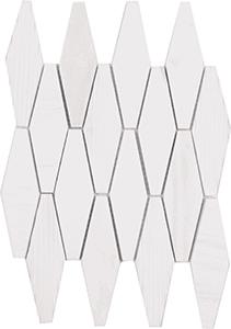 Tesoro Contempo Dolomite Diamond Hex 8" x 9.5" Marble Mosaic