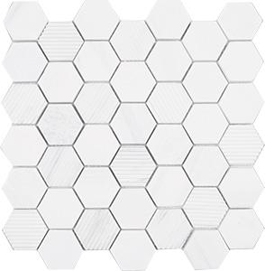 Tesoro Contempo Dolomite 2" Hexagon 11.75" x 12" Marble Mosaic