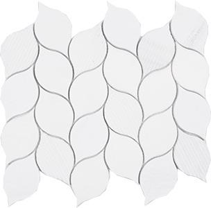 Tesoro Contempo Dolomite Leaf 11.75" x 12.5" Marble Mosaic