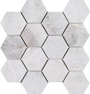 Tesoro Iceberg 3" Hexagon 11.5" x 12" Natural Stone Mosaic