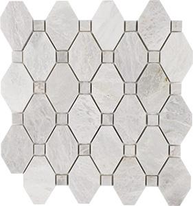 Tesoro Iceberg Elongated Hexagon 10.5" x 10.25" Natural Stone Mosaic