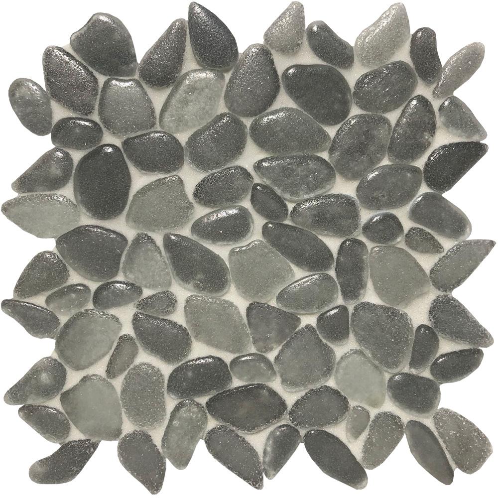 Tesoro Aquatica Liquid Rocks Random 10.5" x 10.5" Glass Mosaic