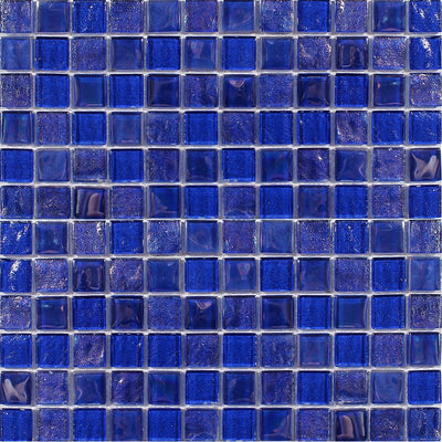 Tesoro Aquatica Treasure 1 x 1 11.75" x 11.75" Glass Mosaic