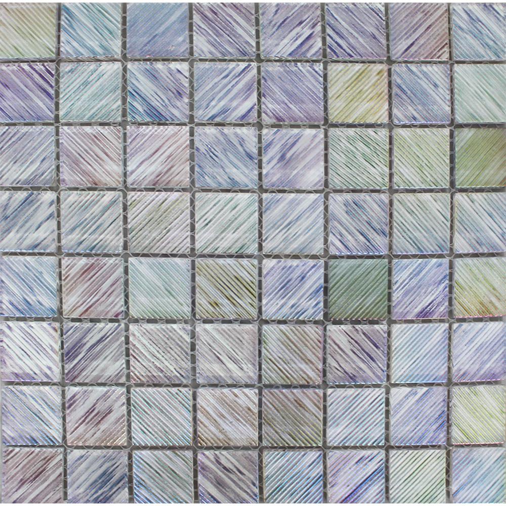 Tesoro Aquatica Ultraviolet 1.5 x 1.5 12" x 12" Glass Mosaic