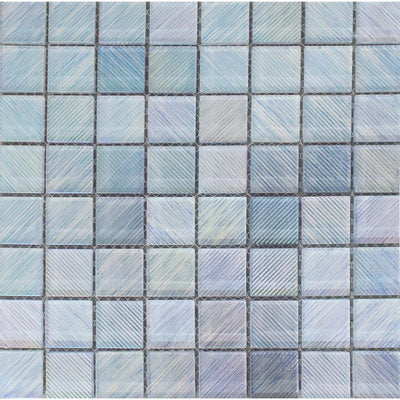 Tesoro Aquatica Ultraviolet 1.5 x 1.5 12" x 12" Glass Mosaic